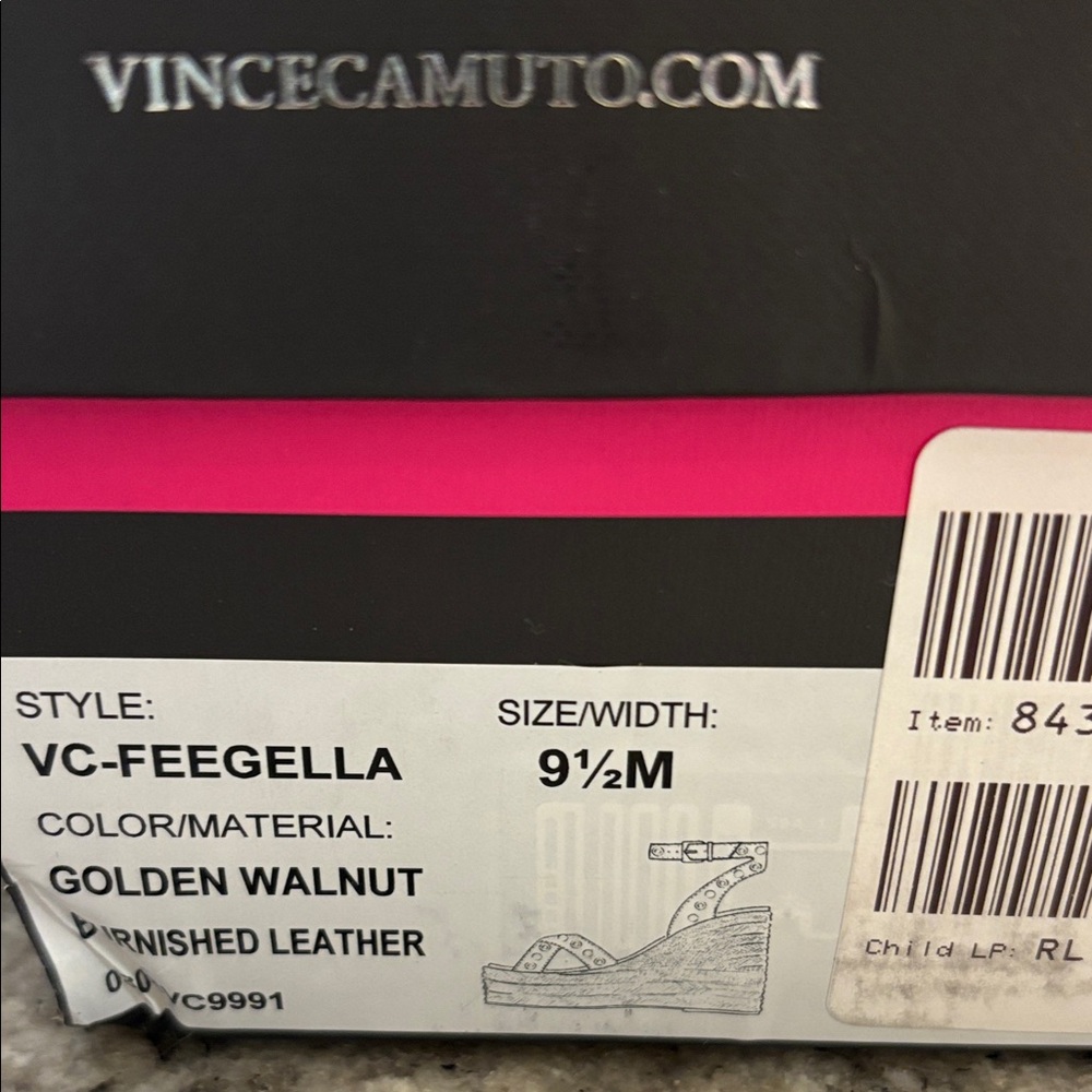 Vince Camuto Brown Wedge Sandals - Picture 2 of 4